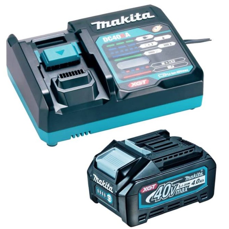 Комплект Makita из двух аккумуляторов BL4040  и зарядного устройства DC40RA в кейсе MakPac XGT (Li-ion, 40В, 2х4Ач)