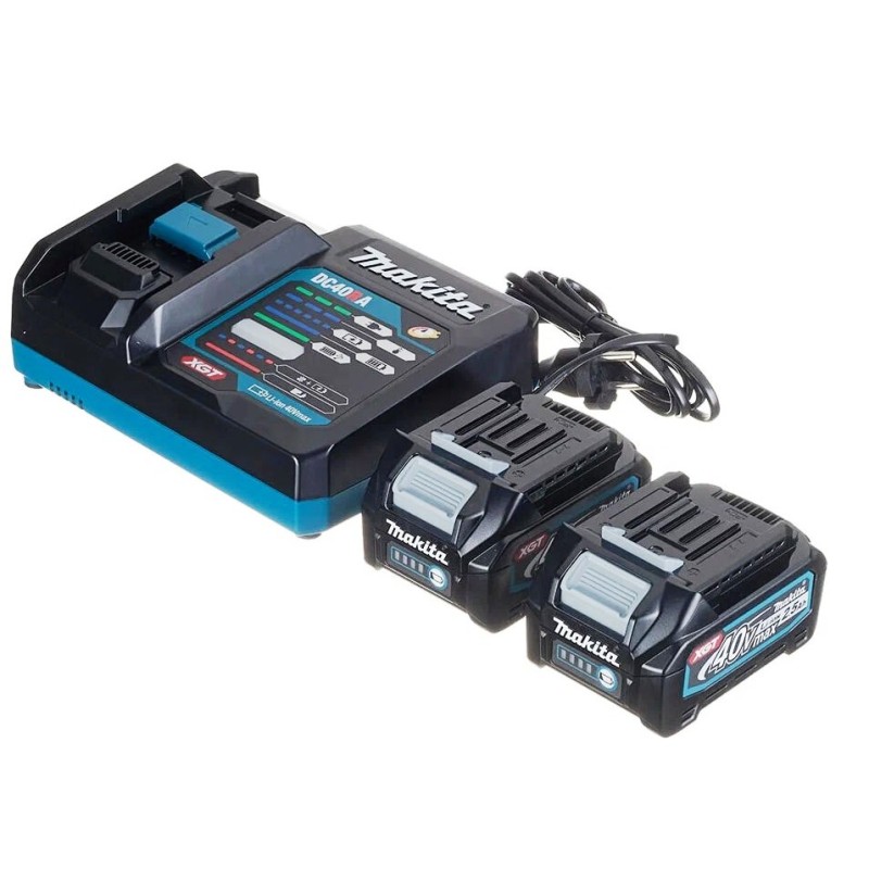 Комплект Makita из двух аккумуляторов BL4025 и зарядного устройства DC40RA в кейсе MakPac XGT (Li-ion, 40В, 2х2.5Ач)