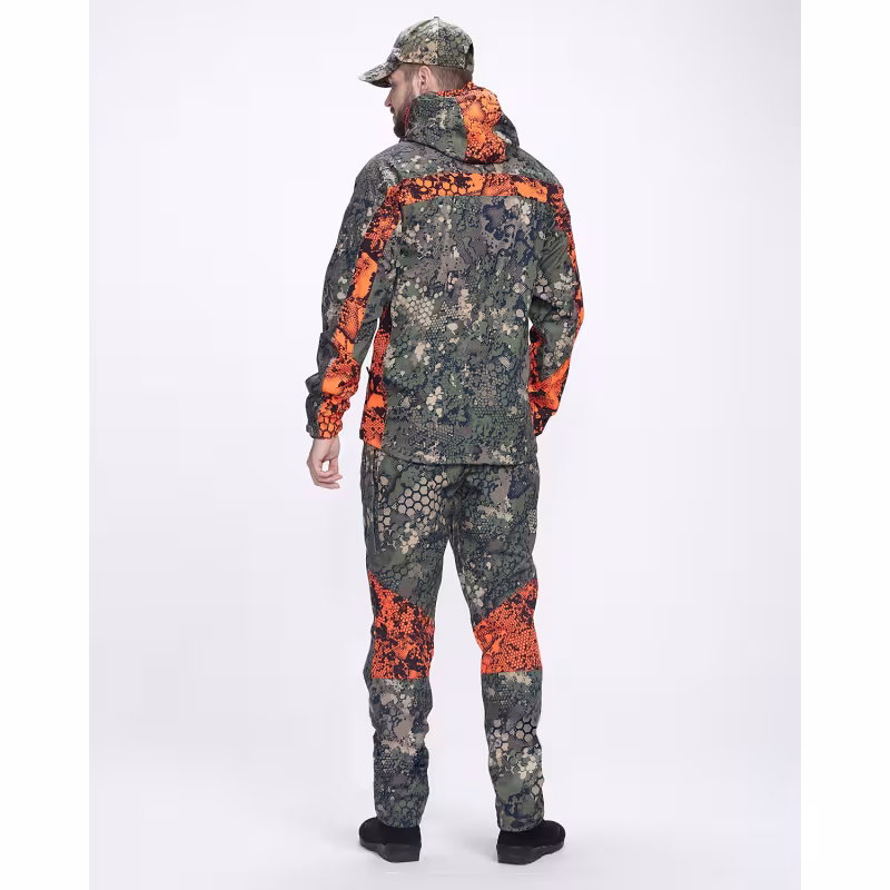 Костюм сигнальный мужской Triton Gear Chameleon PRO -5, ткань Софтшелл, зеленый камуфляж/оранжевый, размер 48-50 (M), 170-176 см