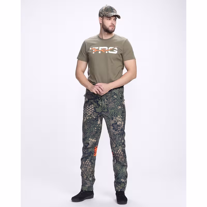 Костюм сигнальный мужской Triton Gear Chameleon PRO -5, ткань Софтшелл, зеленый камуфляж/оранжевый, размер 52-54 (L), 182-186 см