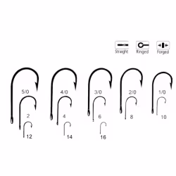 Крючки одинарные Волжанка Viking #2 SW-115-2, 10шт 