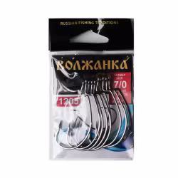 Крючок Волжанка Volzhanka Worm Hook #7 1205/7/0, 10 шт