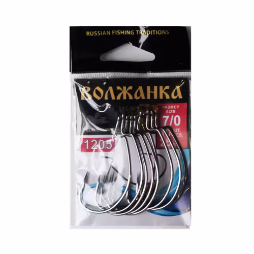 Крючок Волжанка Volzhanka Worm Hook #7 1205/7/0, 10 шт