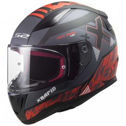 Мотошлем LS2 FF353 Rapid Xtreet Matt Black/Red, матовый черный/красный, размер L