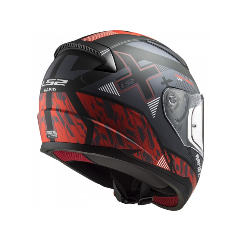 Мотошлем LS2 FF353 Rapid Xtreet Matt Black/Red, матовый черный/красный, размер L