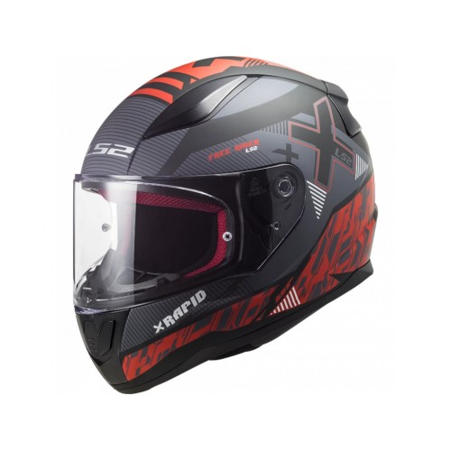 Мотошлем LS2 FF353 Rapid Xtreet Matt Black/Red, матовый черный/красный, размер S