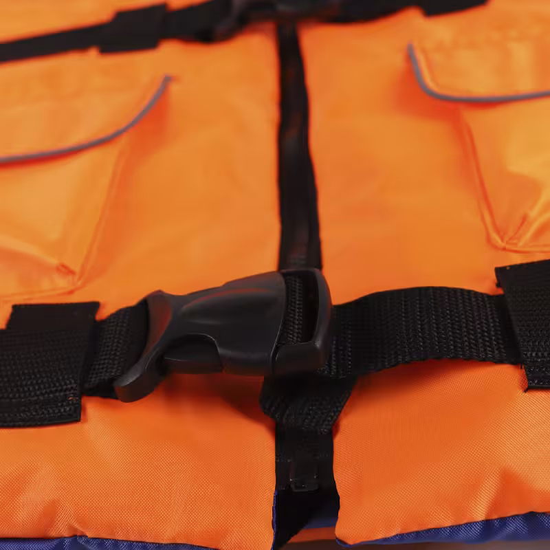 Жилет спасательный с подголовником Gaoksa Сила, до 130 кг, красный, ГОСТ Р58108-2019, подходит для ГИМС