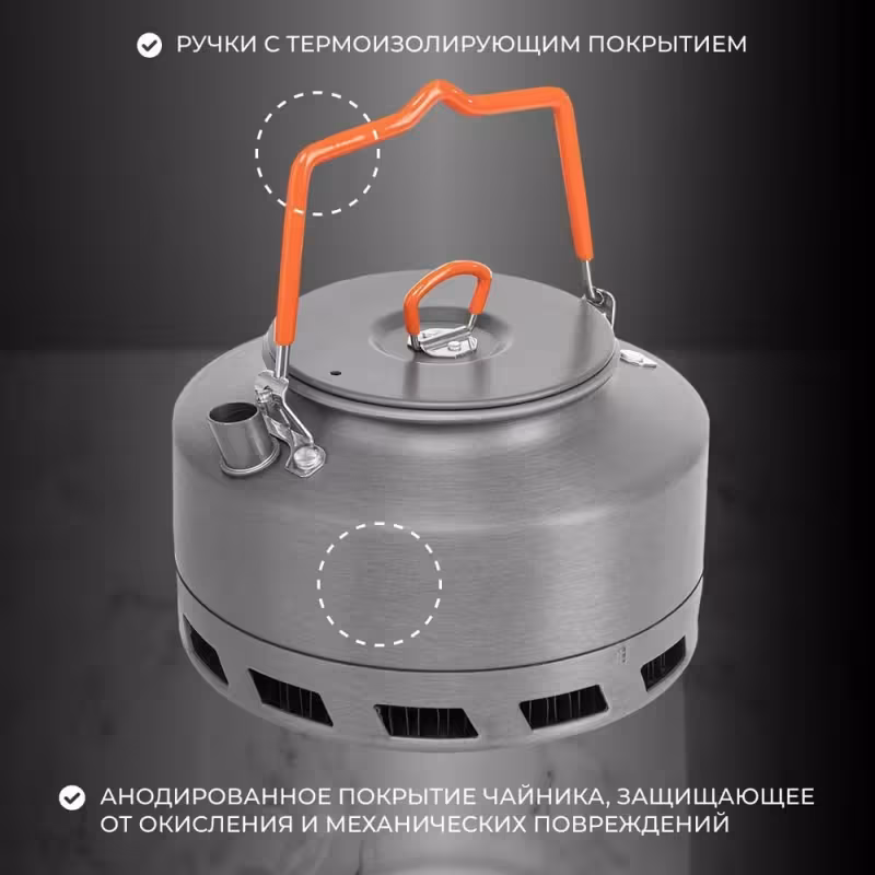 Чайник походный c радиатором Campsor-200L1, 1 л