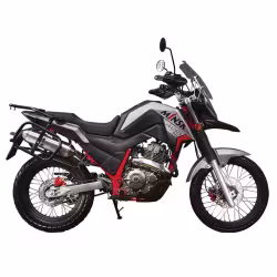 Мотоцикл эндуро туристический Minsk Goose 400, серебряный/черный