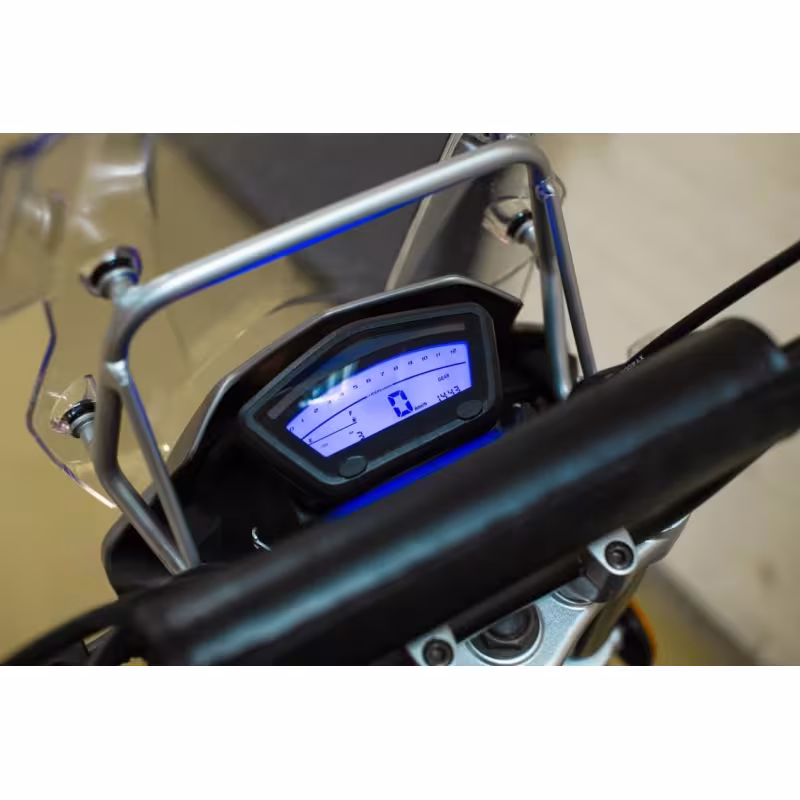 Мотоцикл эндуро туристический Minsk Goose 400, серебряный/черный