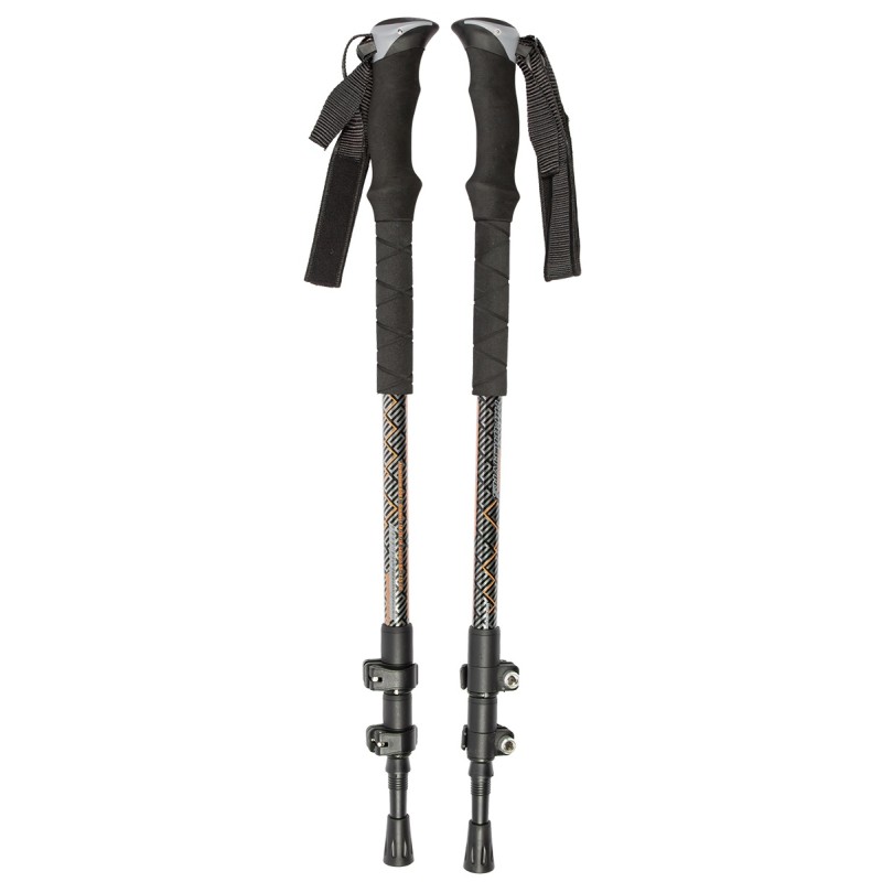 Палки для скандинавской ходьбы телескопические Tech Team Himalayas, алюминий (105-135 см), серый