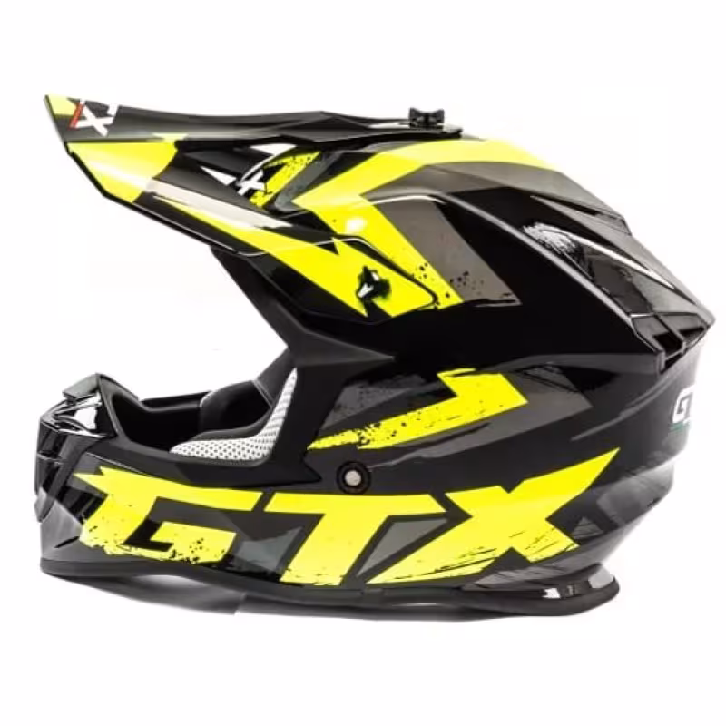 Мотошлем GTX 633, черный/желтый/серый, размер L