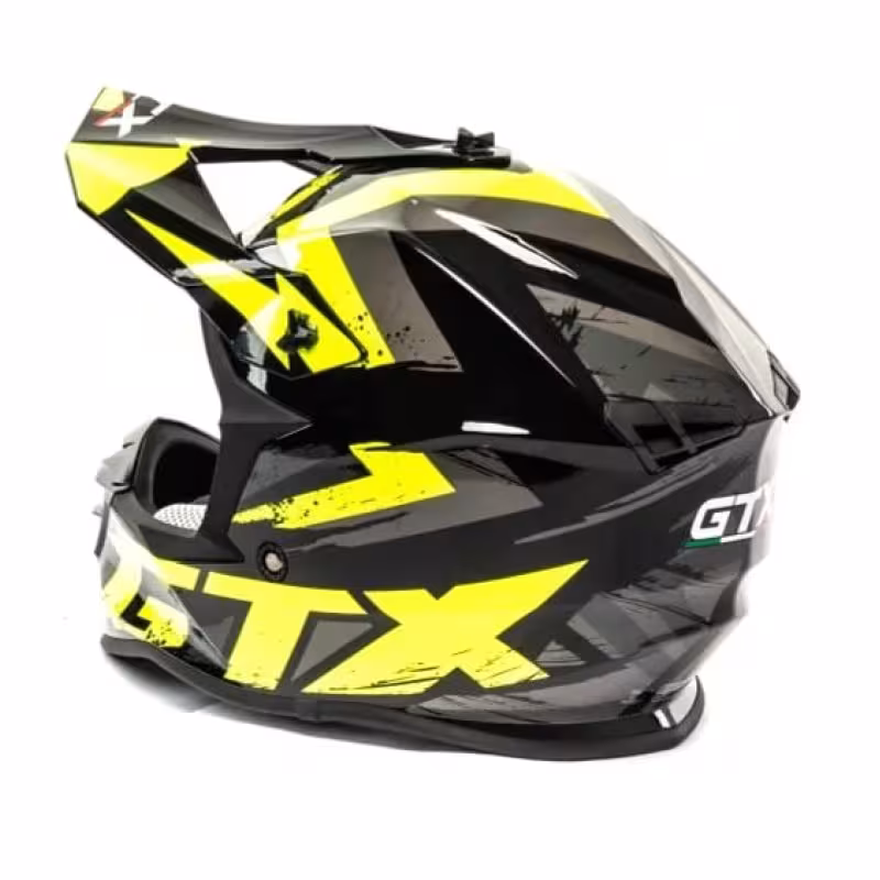 Мотошлем GTX 633, черный/желтый/серый, размер L
