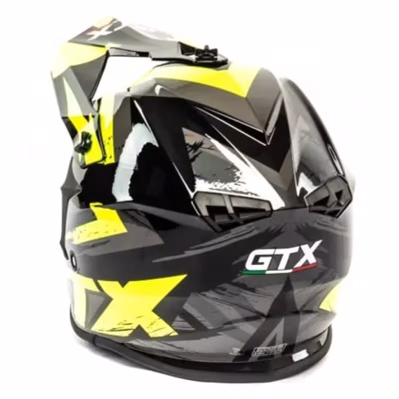 Мотошлем GTX 633, черный/желтый/серый, размер L