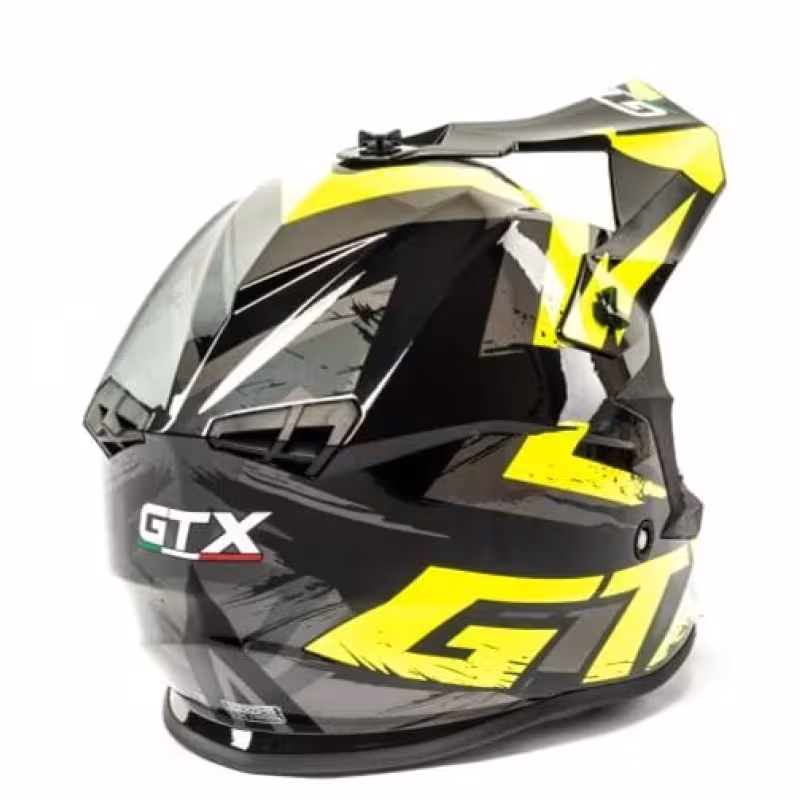 Мотошлем GTX 633, черный/желтый/серый, размер L