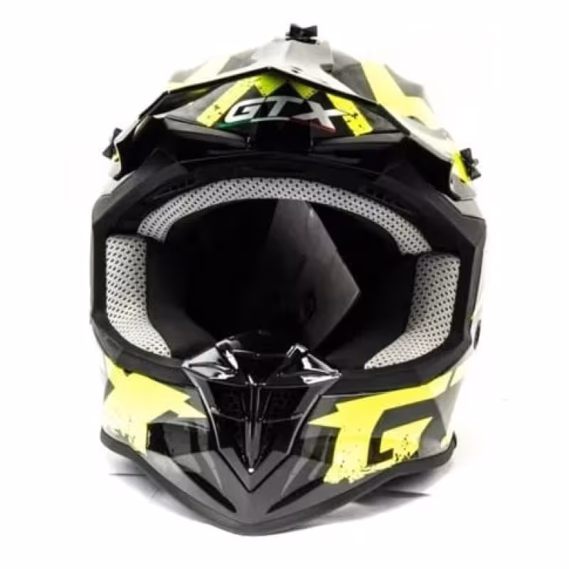 Мотошлем GTX 633, черный/желтый/серый, размер L