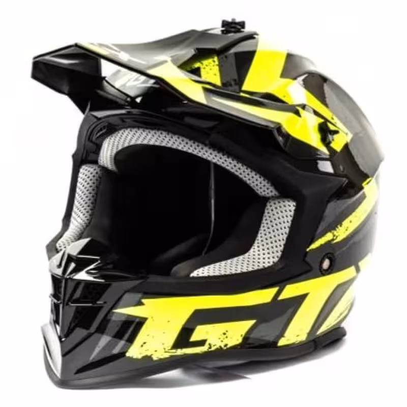 Мотошлем GTX 633, черный/желтый/серый, размер L