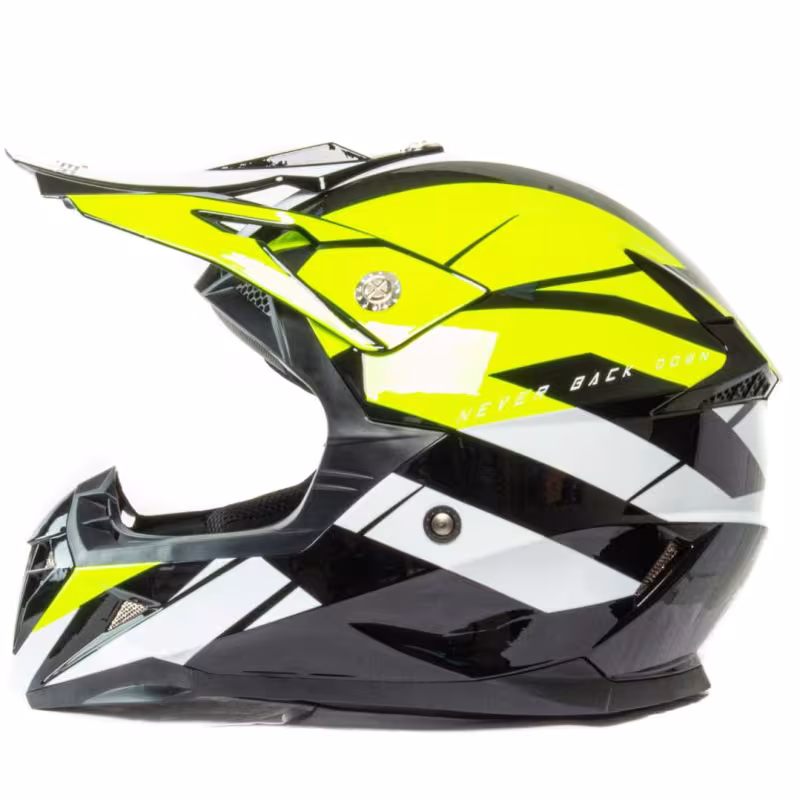 Мотошлем Hizer 915 neon/yellow/white, черный/желтый/белый, размер S