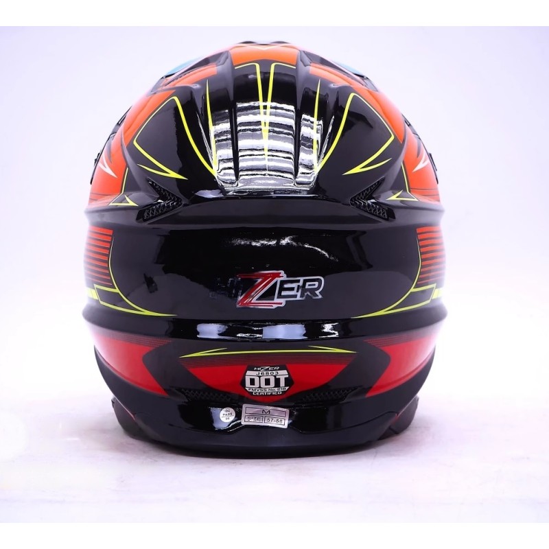 Мотошлем Hizer J6803 black/blue, черный/синий, размер L