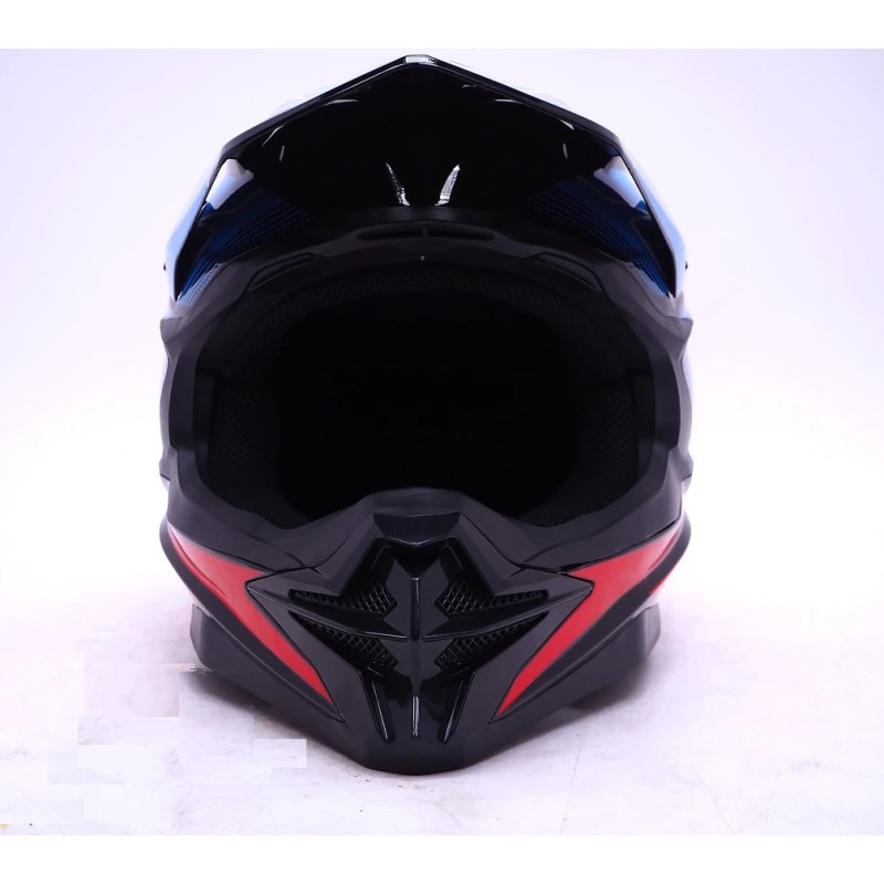 Мотошлем Hizer J6803 black/blue, черный/синий, размер L