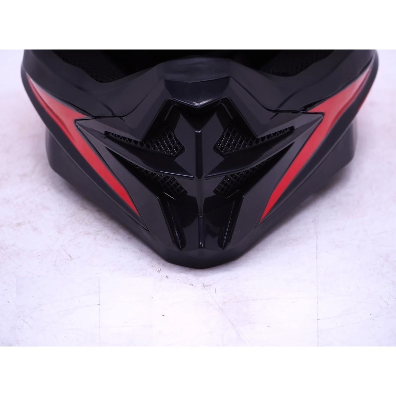 Мотошлем Hizer J6803 black/blue, черный/синий, размер L