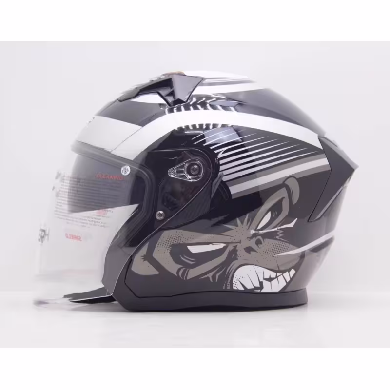 Мотошлем Hizer J228, черный/серый, размер XL