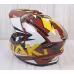 Мотошлем Ataki JK802 Rampage, коричневый/желтый, размер XL