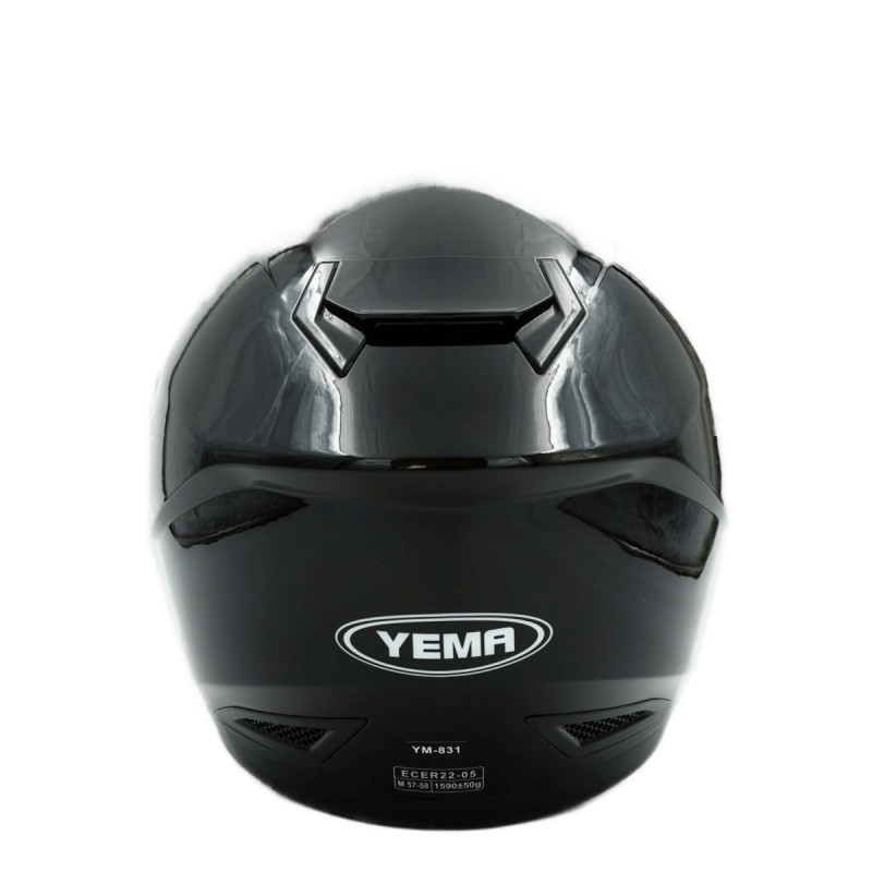 Мотошлем Yema YM-831, черный, размер S