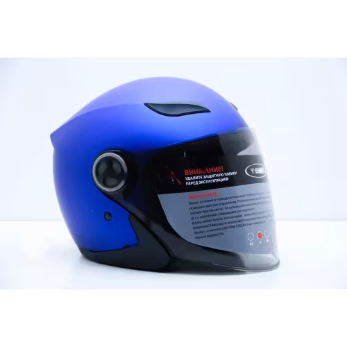 Мотошлем Yema YM-619, синий матовый, размер L 