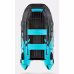 Надувная лодка ПВХ Gladiator E380X, НДНД, черный/бирюзовый