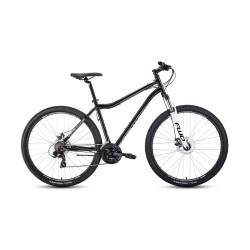 Велосипед горный Forward Sporting 2.0 D, 29", 21 скорость, рост 19", черный/белый