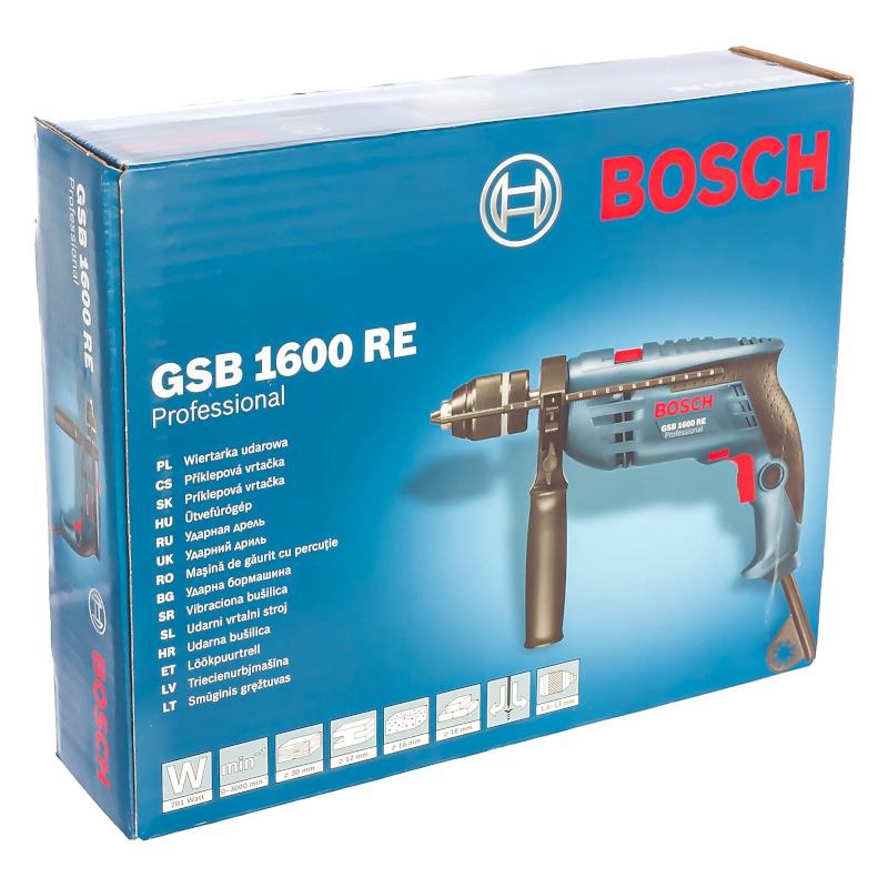 Дрель ударная Bosch GSB 1600 RE