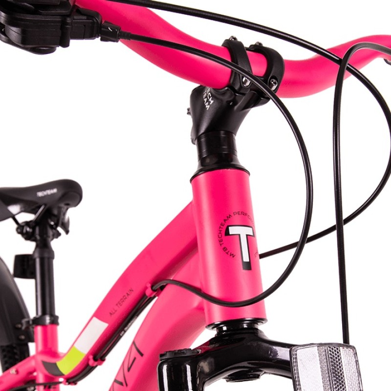 Велосипед горный Tech Team Katalina disc, 24", 7 скоростей, рост 13", розовый