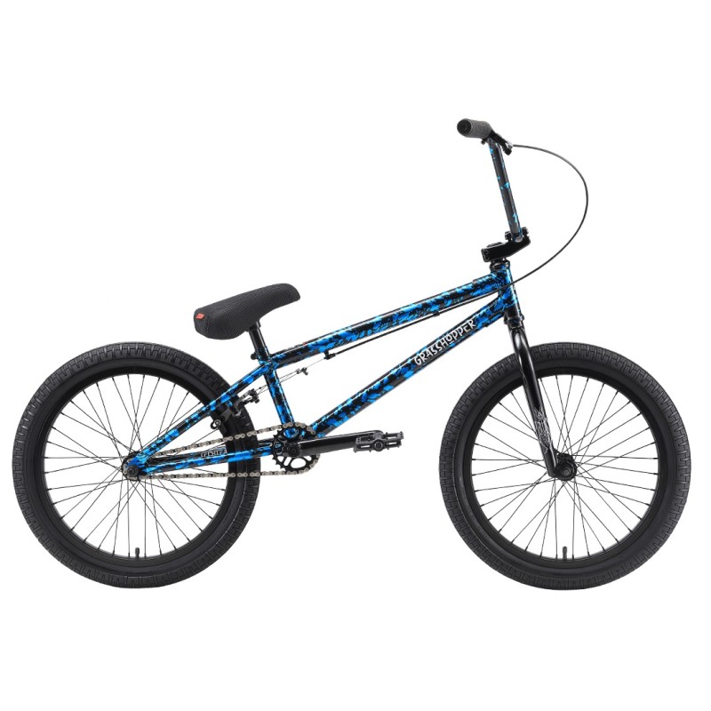 Велосипед подростковый Tech Team grasshoper BMX 20", 1 скорость, синий/черный