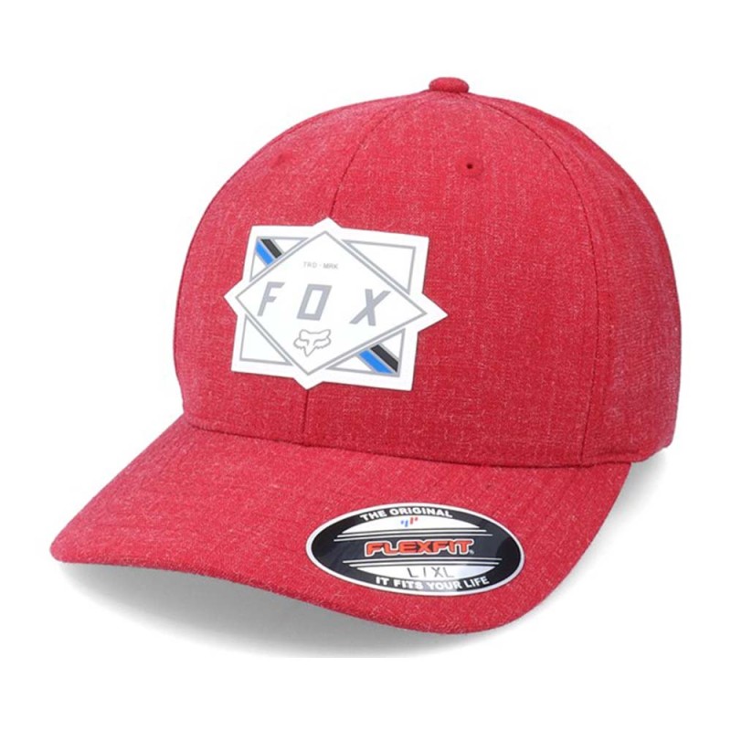 Кепка-бейсболка Fox Burnt Flexfit Hat Chili, размер S/M