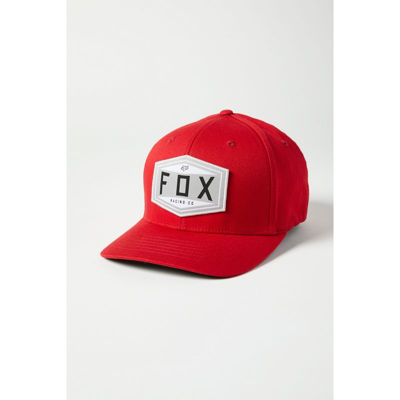 Кепка-бейсболка Fox Emblem Flexfit Hat, Chili, красный, размер S/M