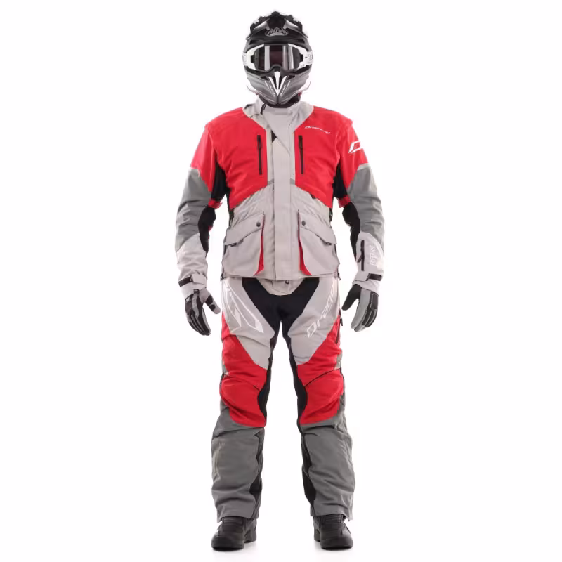 Мотоштаны мужские Dragonfly Freeride Grey/Red, нейлон, серый/красный, размер L, 182 см