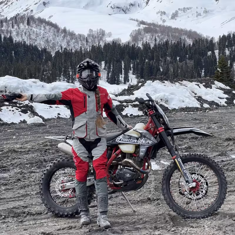 Мотокуртка мужская Dragonfly Freeride Grey/red, серый/красный, размер L, 182 см