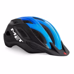 Велошлем Met Helmets Crossover Black/Cyan, черный/синий, размер XL, 60-64 см