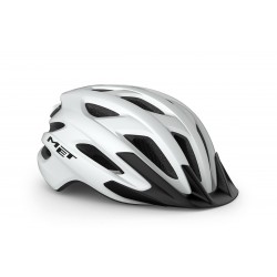 Велошлем Met Helmets Crossover, White, белый\черный, размер XL, 60-64 см