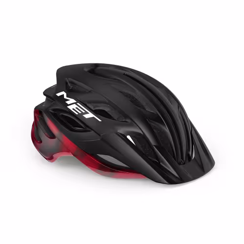 Велошлем Met Veleno, черный/красный, размер L, 58-61 см