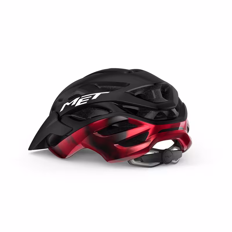 Велошлем Met Veleno, черный/красный, размер L, 58-61 см