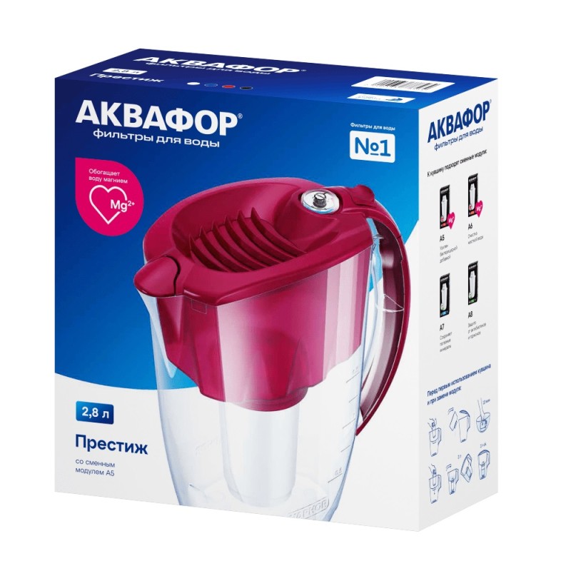 Водоочиститель-кувшин Аквафор Престиж А5, белый