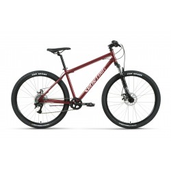 Велосипед горный Forward Sporting 2.3 D, 27,5", 8 скоростей, рост 17", темно-красный/серебристый