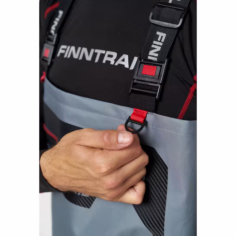 Полукомбинезон-вейдерсы Finntrail Airman 5260 Grey, мембрана Hard-Tex, серый, размер M/42, 170-180 см