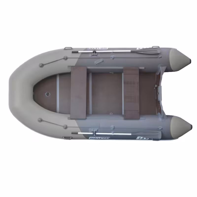 Надувная лодка ПВХ Flinc Boatsman BT365SK, пайол фанерный, серый/графит
