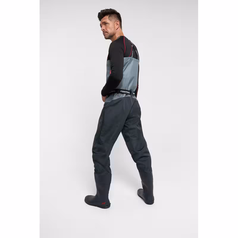 Полукомбинезон-вейдерсы Finntrail Airman 5260 Grey, мембрана Hard-Tex, серый, размер M/43, 170-180 см