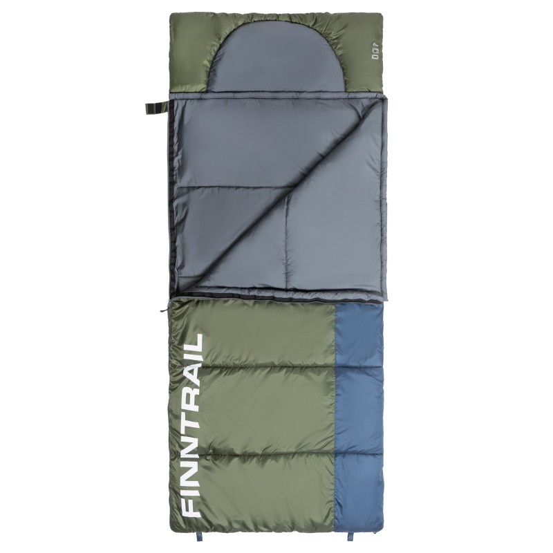 Мешок спальный Finntrail 4Seasons 1030 DarkGrey, синий/зеленый (до -15°С)