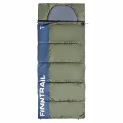 Мешок спальный Finntrail 4Seasons 1030 DarkGrey, синий/зеленый (до -15°С)