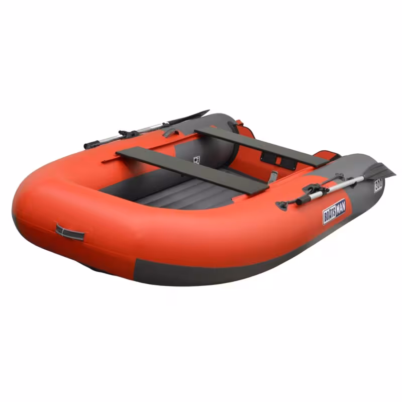 Надувная лодка ПВХ Flinc Boatsman BT300АS, НДНД, оранжевый/серый